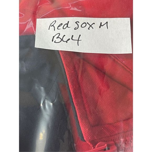 Major League Boston Red Sox Top Women Size Medium Full Zip Red Blue Baseball - Picture 14 of 14